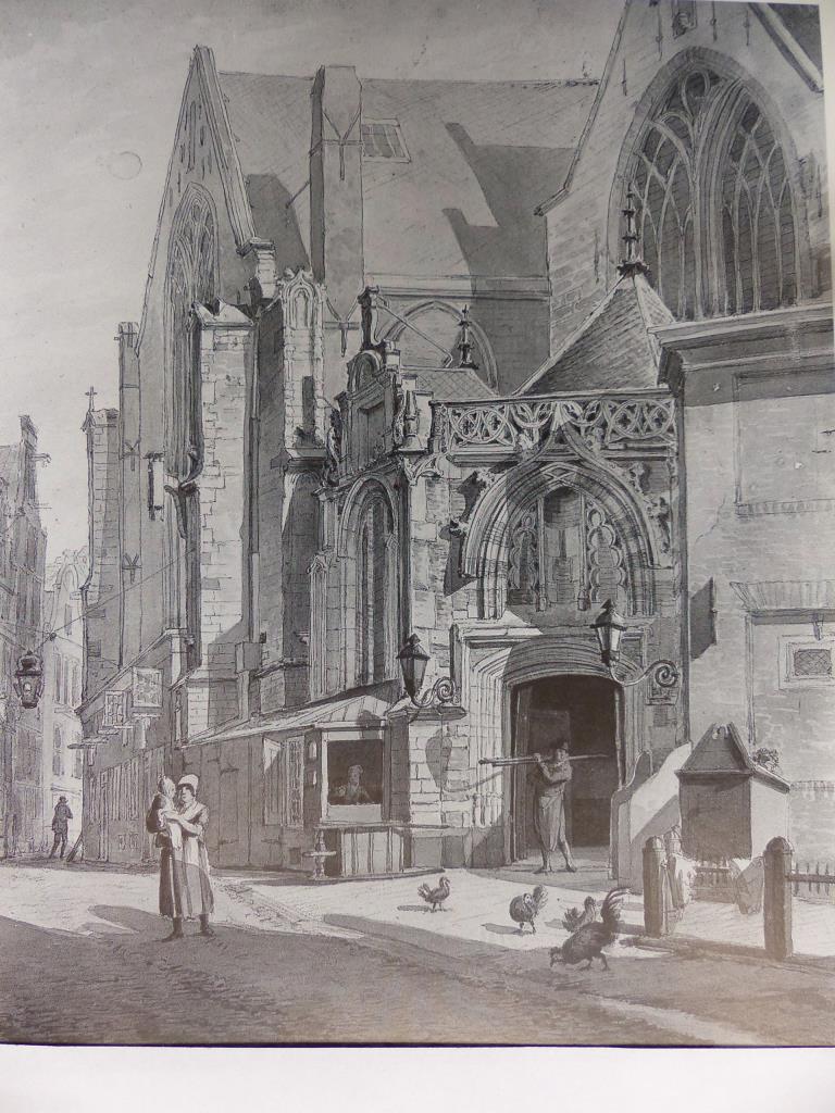 Drawing of the Exterior of the Oude Kerk with the North Porch and the Holy Sepulchre